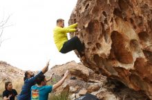 Bouldering in Hueco Tanks on 03/08/2019 with Blue Lizard Climbing and Yoga

Filename: SRM_20190308_1408030.jpg
Aperture: f/5.6
Shutter Speed: 1/400
Body: Canon EOS-1D Mark II
Lens: Canon EF 16-35mm f/2.8 L