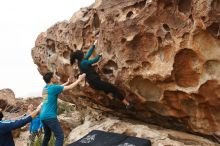 Bouldering in Hueco Tanks on 03/08/2019 with Blue Lizard Climbing and Yoga

Filename: SRM_20190308_1411080.jpg
Aperture: f/5.6
Shutter Speed: 1/400
Body: Canon EOS-1D Mark II
Lens: Canon EF 16-35mm f/2.8 L
