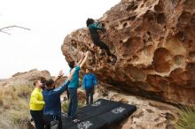 Bouldering in Hueco Tanks on 03/08/2019 with Blue Lizard Climbing and Yoga

Filename: SRM_20190308_1411270.jpg
Aperture: f/5.6
Shutter Speed: 1/400
Body: Canon EOS-1D Mark II
Lens: Canon EF 16-35mm f/2.8 L