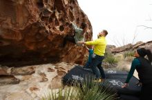 Bouldering in Hueco Tanks on 03/08/2019 with Blue Lizard Climbing and Yoga

Filename: SRM_20190308_1418260.jpg
Aperture: f/5.6
Shutter Speed: 1/500
Body: Canon EOS-1D Mark II
Lens: Canon EF 16-35mm f/2.8 L