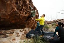 Bouldering in Hueco Tanks on 03/08/2019 with Blue Lizard Climbing and Yoga

Filename: SRM_20190308_1418270.jpg
Aperture: f/5.6
Shutter Speed: 1/500
Body: Canon EOS-1D Mark II
Lens: Canon EF 16-35mm f/2.8 L