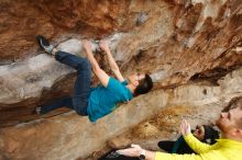 Bouldering in Hueco Tanks on 03/08/2019 with Blue Lizard Climbing and Yoga

Filename: SRM_20190308_1426160.jpg
Aperture: f/4.5
Shutter Speed: 1/400
Body: Canon EOS-1D Mark II
Lens: Canon EF 16-35mm f/2.8 L