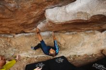 Bouldering in Hueco Tanks on 03/08/2019 with Blue Lizard Climbing and Yoga

Filename: SRM_20190308_1428140.jpg
Aperture: f/5.6
Shutter Speed: 1/250
Body: Canon EOS-1D Mark II
Lens: Canon EF 16-35mm f/2.8 L