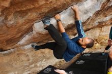 Bouldering in Hueco Tanks on 03/08/2019 with Blue Lizard Climbing and Yoga

Filename: SRM_20190308_1428450.jpg
Aperture: f/5.6
Shutter Speed: 1/200
Body: Canon EOS-1D Mark II
Lens: Canon EF 16-35mm f/2.8 L