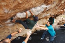 Bouldering in Hueco Tanks on 03/08/2019 with Blue Lizard Climbing and Yoga

Filename: SRM_20190308_1430480.jpg
Aperture: f/5.6
Shutter Speed: 1/250
Body: Canon EOS-1D Mark II
Lens: Canon EF 16-35mm f/2.8 L