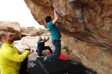 Bouldering in Hueco Tanks on 03/08/2019 with Blue Lizard Climbing and Yoga

Filename: SRM_20190308_1449170.jpg
Aperture: f/5.6
Shutter Speed: 1/250
Body: Canon EOS-1D Mark II
Lens: Canon EF 16-35mm f/2.8 L