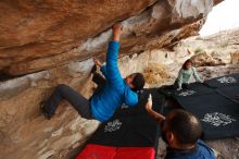 Bouldering in Hueco Tanks on 03/08/2019 with Blue Lizard Climbing and Yoga

Filename: SRM_20190308_1451120.jpg
Aperture: f/5.6
Shutter Speed: 1/200
Body: Canon EOS-1D Mark II
Lens: Canon EF 16-35mm f/2.8 L