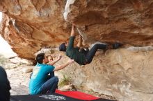 Bouldering in Hueco Tanks on 03/08/2019 with Blue Lizard Climbing and Yoga

Filename: SRM_20190308_1455320.jpg
Aperture: f/5.0
Shutter Speed: 1/200
Body: Canon EOS-1D Mark II
Lens: Canon EF 16-35mm f/2.8 L