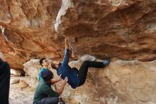 Bouldering in Hueco Tanks on 03/08/2019 with Blue Lizard Climbing and Yoga

Filename: SRM_20190308_1457580.jpg
Aperture: f/5.0
Shutter Speed: 1/200
Body: Canon EOS-1D Mark II
Lens: Canon EF 16-35mm f/2.8 L