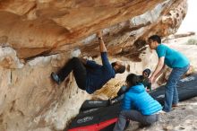 Bouldering in Hueco Tanks on 03/08/2019 with Blue Lizard Climbing and Yoga

Filename: SRM_20190308_1505430.jpg
Aperture: f/2.8
Shutter Speed: 1/320
Body: Canon EOS-1D Mark II
Lens: Canon EF 50mm f/1.8 II