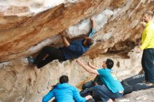 Bouldering in Hueco Tanks on 03/08/2019 with Blue Lizard Climbing and Yoga

Filename: SRM_20190308_1505490.jpg
Aperture: f/2.8
Shutter Speed: 1/320
Body: Canon EOS-1D Mark II
Lens: Canon EF 50mm f/1.8 II