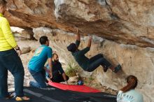 Bouldering in Hueco Tanks on 03/08/2019 with Blue Lizard Climbing and Yoga

Filename: SRM_20190308_1511270.jpg
Aperture: f/2.8
Shutter Speed: 1/320
Body: Canon EOS-1D Mark II
Lens: Canon EF 50mm f/1.8 II