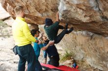 Bouldering in Hueco Tanks on 03/08/2019 with Blue Lizard Climbing and Yoga

Filename: SRM_20190308_1511471.jpg
Aperture: f/2.8
Shutter Speed: 1/250
Body: Canon EOS-1D Mark II
Lens: Canon EF 50mm f/1.8 II