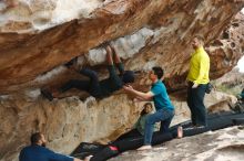 Bouldering in Hueco Tanks on 03/08/2019 with Blue Lizard Climbing and Yoga

Filename: SRM_20190308_1516150.jpg
Aperture: f/2.8
Shutter Speed: 1/400
Body: Canon EOS-1D Mark II
Lens: Canon EF 50mm f/1.8 II