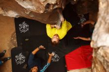 Bouldering in Hueco Tanks on 03/08/2019 with Blue Lizard Climbing and Yoga

Filename: SRM_20190308_1631360.jpg
Aperture: f/2.8
Shutter Speed: 1/160
Body: Canon EOS-1D Mark II
Lens: Canon EF 16-35mm f/2.8 L