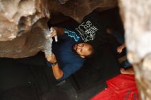 Bouldering in Hueco Tanks on 03/08/2019 with Blue Lizard Climbing and Yoga

Filename: SRM_20190308_1634320.jpg
Aperture: f/2.5
Shutter Speed: 1/160
Body: Canon EOS-1D Mark II
Lens: Canon EF 50mm f/1.8 II