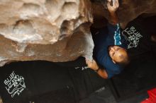 Bouldering in Hueco Tanks on 03/08/2019 with Blue Lizard Climbing and Yoga

Filename: SRM_20190308_1634360.jpg
Aperture: f/2.5
Shutter Speed: 1/125
Body: Canon EOS-1D Mark II
Lens: Canon EF 50mm f/1.8 II