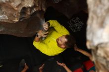 Bouldering in Hueco Tanks on 03/08/2019 with Blue Lizard Climbing and Yoga

Filename: SRM_20190308_1637260.jpg
Aperture: f/2.8
Shutter Speed: 1/250
Body: Canon EOS-1D Mark II
Lens: Canon EF 50mm f/1.8 II