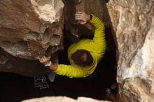 Bouldering in Hueco Tanks on 03/08/2019 with Blue Lizard Climbing and Yoga

Filename: SRM_20190308_1638300.jpg
Aperture: f/2.8
Shutter Speed: 1/500
Body: Canon EOS-1D Mark II
Lens: Canon EF 50mm f/1.8 II