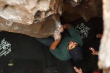 Bouldering in Hueco Tanks on 03/08/2019 with Blue Lizard Climbing and Yoga

Filename: SRM_20190308_1644460.jpg
Aperture: f/2.5
Shutter Speed: 1/125
Body: Canon EOS-1D Mark II
Lens: Canon EF 50mm f/1.8 II