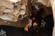 Bouldering in Hueco Tanks on 03/08/2019 with Blue Lizard Climbing and Yoga

Filename: SRM_20190308_1650200.jpg
Aperture: f/2.5
Shutter Speed: 1/160
Body: Canon EOS-1D Mark II
Lens: Canon EF 50mm f/1.8 II