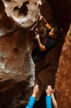 Bouldering in Hueco Tanks on 03/08/2019 with Blue Lizard Climbing and Yoga

Filename: SRM_20190308_1651090.jpg
Aperture: f/2.5
Shutter Speed: 1/100
Body: Canon EOS-1D Mark II
Lens: Canon EF 50mm f/1.8 II