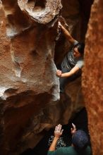 Bouldering in Hueco Tanks on 03/08/2019 with Blue Lizard Climbing and Yoga

Filename: SRM_20190308_1654580.jpg
Aperture: f/2.5
Shutter Speed: 1/100
Body: Canon EOS-1D Mark II
Lens: Canon EF 50mm f/1.8 II