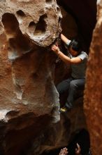 Bouldering in Hueco Tanks on 03/08/2019 with Blue Lizard Climbing and Yoga

Filename: SRM_20190308_1655060.jpg
Aperture: f/2.5
Shutter Speed: 1/125
Body: Canon EOS-1D Mark II
Lens: Canon EF 50mm f/1.8 II