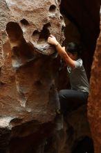 Bouldering in Hueco Tanks on 03/08/2019 with Blue Lizard Climbing and Yoga

Filename: SRM_20190308_1655140.jpg
Aperture: f/2.5
Shutter Speed: 1/125
Body: Canon EOS-1D Mark II
Lens: Canon EF 50mm f/1.8 II
