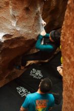 Bouldering in Hueco Tanks on 03/08/2019 with Blue Lizard Climbing and Yoga

Filename: SRM_20190308_1657450.jpg
Aperture: f/2.5
Shutter Speed: 1/60
Body: Canon EOS-1D Mark II
Lens: Canon EF 50mm f/1.8 II