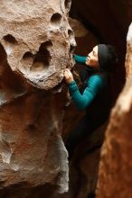 Bouldering in Hueco Tanks on 03/08/2019 with Blue Lizard Climbing and Yoga

Filename: SRM_20190308_1659070.jpg
Aperture: f/2.5
Shutter Speed: 1/80
Body: Canon EOS-1D Mark II
Lens: Canon EF 50mm f/1.8 II