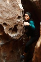 Bouldering in Hueco Tanks on 03/08/2019 with Blue Lizard Climbing and Yoga

Filename: SRM_20190308_1659150.jpg
Aperture: f/2.5
Shutter Speed: 1/125
Body: Canon EOS-1D Mark II
Lens: Canon EF 50mm f/1.8 II