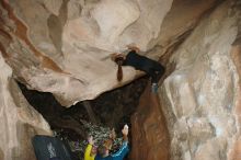 Bouldering in Hueco Tanks on 03/08/2019 with Blue Lizard Climbing and Yoga

Filename: SRM_20190308_1725040.jpg
Aperture: f/5.6
Shutter Speed: 1/250
Body: Canon EOS-1D Mark II
Lens: Canon EF 16-35mm f/2.8 L