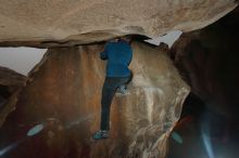 Bouldering in Hueco Tanks on 03/08/2019 with Blue Lizard Climbing and Yoga

Filename: SRM_20190308_1732190.jpg
Aperture: f/5.6
Shutter Speed: 1/250
Body: Canon EOS-1D Mark II
Lens: Canon EF 16-35mm f/2.8 L