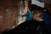 Bouldering in Hueco Tanks on 03/08/2019 with Blue Lizard Climbing and Yoga

Filename: SRM_20190308_1749500.jpg
Aperture: f/5.6
Shutter Speed: 1/250
Body: Canon EOS-1D Mark II
Lens: Canon EF 16-35mm f/2.8 L