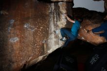 Bouldering in Hueco Tanks on 03/08/2019 with Blue Lizard Climbing and Yoga

Filename: SRM_20190308_1749570.jpg
Aperture: f/5.6
Shutter Speed: 1/250
Body: Canon EOS-1D Mark II
Lens: Canon EF 16-35mm f/2.8 L