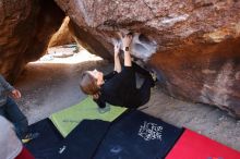 Bouldering in Hueco Tanks on 03/09/2019 with Blue Lizard Climbing and Yoga

Filename: SRM_20190309_1105260.jpg
Aperture: f/4.0
Shutter Speed: 1/320
Body: Canon EOS-1D Mark II
Lens: Canon EF 16-35mm f/2.8 L