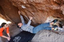 Bouldering in Hueco Tanks on 03/09/2019 with Blue Lizard Climbing and Yoga

Filename: SRM_20190309_1113100.jpg
Aperture: f/5.6
Shutter Speed: 1/100
Body: Canon EOS-1D Mark II
Lens: Canon EF 16-35mm f/2.8 L