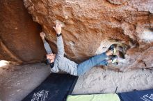Bouldering in Hueco Tanks on 03/09/2019 with Blue Lizard Climbing and Yoga

Filename: SRM_20190309_1113130.jpg
Aperture: f/4.0
Shutter Speed: 1/160
Body: Canon EOS-1D Mark II
Lens: Canon EF 16-35mm f/2.8 L