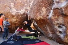 Bouldering in Hueco Tanks on 03/09/2019 with Blue Lizard Climbing and Yoga

Filename: SRM_20190309_1116170.jpg
Aperture: f/4.0
Shutter Speed: 1/500
Body: Canon EOS-1D Mark II
Lens: Canon EF 16-35mm f/2.8 L