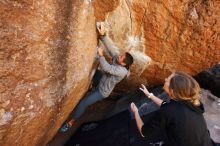 Bouldering in Hueco Tanks on 03/09/2019 with Blue Lizard Climbing and Yoga

Filename: SRM_20190309_1136490.jpg
Aperture: f/5.6
Shutter Speed: 1/320
Body: Canon EOS-1D Mark II
Lens: Canon EF 16-35mm f/2.8 L