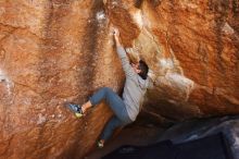 Bouldering in Hueco Tanks on 03/09/2019 with Blue Lizard Climbing and Yoga

Filename: SRM_20190309_1139490.jpg
Aperture: f/5.6
Shutter Speed: 1/400
Body: Canon EOS-1D Mark II
Lens: Canon EF 16-35mm f/2.8 L