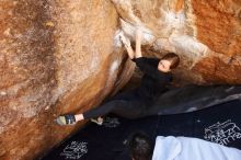 Bouldering in Hueco Tanks on 03/09/2019 with Blue Lizard Climbing and Yoga

Filename: SRM_20190309_1149570.jpg
Aperture: f/5.6
Shutter Speed: 1/200
Body: Canon EOS-1D Mark II
Lens: Canon EF 16-35mm f/2.8 L