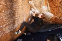 Bouldering in Hueco Tanks on 03/09/2019 with Blue Lizard Climbing and Yoga

Filename: SRM_20190309_1149580.jpg
Aperture: f/5.6
Shutter Speed: 1/125
Body: Canon EOS-1D Mark II
Lens: Canon EF 16-35mm f/2.8 L