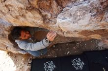 Bouldering in Hueco Tanks on 03/09/2019 with Blue Lizard Climbing and Yoga

Filename: SRM_20190309_1213170.jpg
Aperture: f/5.6
Shutter Speed: 1/320
Body: Canon EOS-1D Mark II
Lens: Canon EF 16-35mm f/2.8 L
