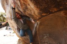 Bouldering in Hueco Tanks on 03/09/2019 with Blue Lizard Climbing and Yoga

Filename: SRM_20190309_1220380.jpg
Aperture: f/5.6
Shutter Speed: 1/400
Body: Canon EOS-1D Mark II
Lens: Canon EF 16-35mm f/2.8 L