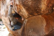 Bouldering in Hueco Tanks on 03/09/2019 with Blue Lizard Climbing and Yoga

Filename: SRM_20190309_1220430.jpg
Aperture: f/5.6
Shutter Speed: 1/320
Body: Canon EOS-1D Mark II
Lens: Canon EF 16-35mm f/2.8 L