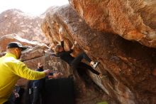 Bouldering in Hueco Tanks on 03/09/2019 with Blue Lizard Climbing and Yoga

Filename: SRM_20190309_1225450.jpg
Aperture: f/5.6
Shutter Speed: 1/320
Body: Canon EOS-1D Mark II
Lens: Canon EF 16-35mm f/2.8 L