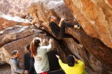 Bouldering in Hueco Tanks on 03/09/2019 with Blue Lizard Climbing and Yoga

Filename: SRM_20190309_1230420.jpg
Aperture: f/5.6
Shutter Speed: 1/160
Body: Canon EOS-1D Mark II
Lens: Canon EF 16-35mm f/2.8 L