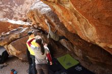 Bouldering in Hueco Tanks on 03/09/2019 with Blue Lizard Climbing and Yoga

Filename: SRM_20190309_1235520.jpg
Aperture: f/5.6
Shutter Speed: 1/320
Body: Canon EOS-1D Mark II
Lens: Canon EF 16-35mm f/2.8 L